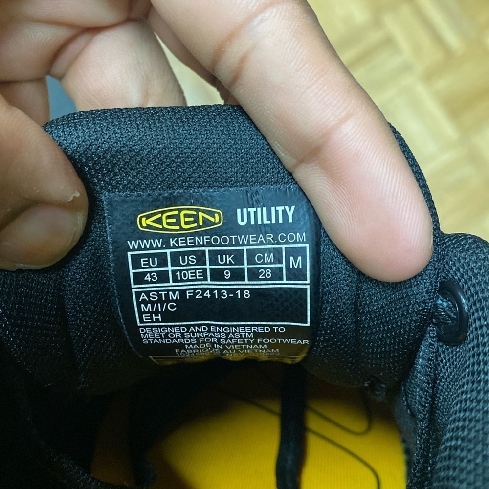 KEEN Utility Vista Energy Konnect Fit XT Steel Toe Work Sneakers “Triple Black” - Picture 17 of 17